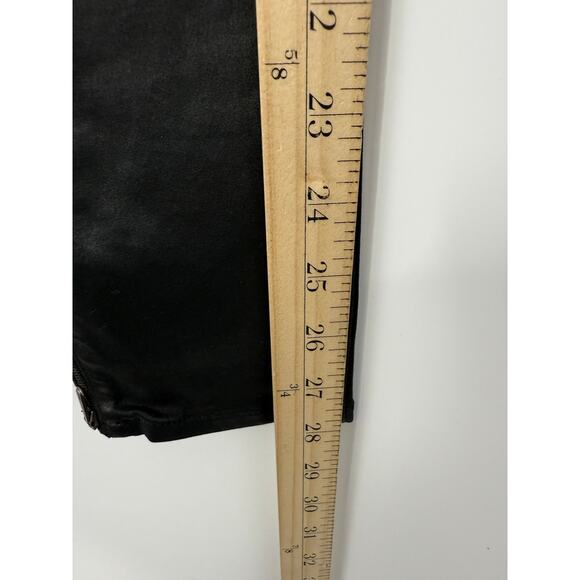 AG Zip-Up Legging Ankle Coated Black Jeans 27 Skinny Sleek Faux Leather - Picture 9 of 10